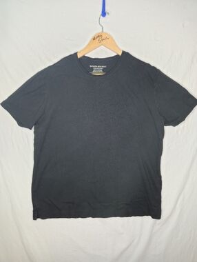 Banana Republic Ladies Black Short Sleeved 100% Cotton Tee Shirt Size Large